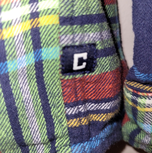 Chaps Ralph Lauren Boys 4T Blue Green Plaid Button Down Brushed Cotton Shirt RL - Picture 6 of 7